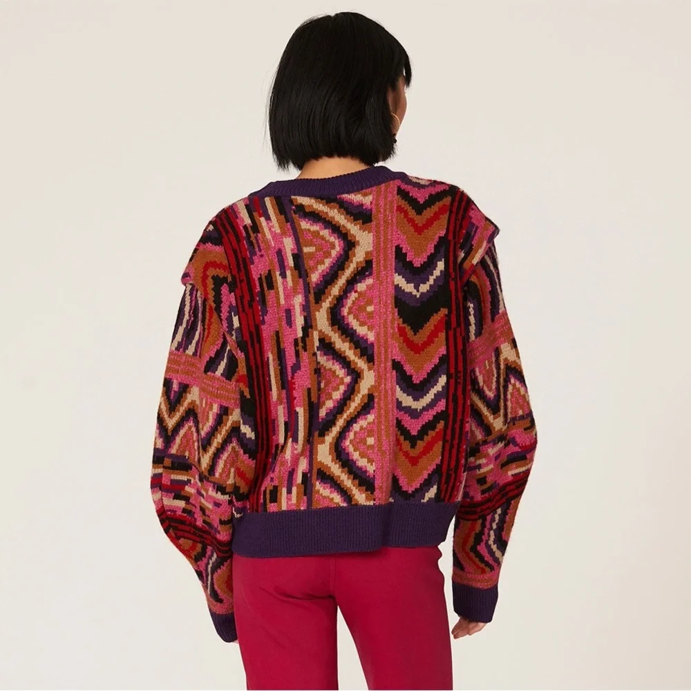 FARM Rio Multicolor Patterned Sweater - Picture 6 of 11